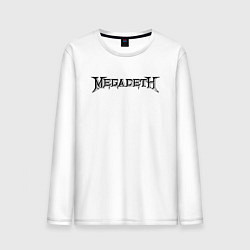 Лонгслив хлопковый мужской Megadeth, цвет: белый