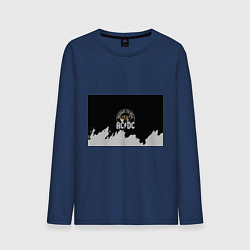 Лонгслив хлопковый мужской ACDC, цвет: тёмно-синий