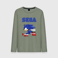 Лонгслив хлопковый мужской SEGA, цвет: авокадо