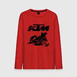 Лонгслив хлопковый мужской KTM, цвет: красный
