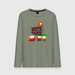 Лонгслив хлопковый мужской South Park, цвет: авокадо