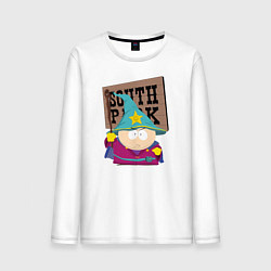 Лонгслив хлопковый мужской ЮЖНЫЙ ПАРК, цвет: белый