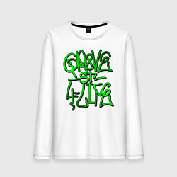 Лонгслив хлопковый мужской GTA Tag GROVE, цвет: белый