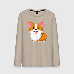 Мужской лонгслив Милый корги