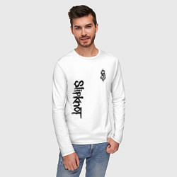Лонгслив хлопковый мужской SLIPKNOT, цвет: белый — фото 2