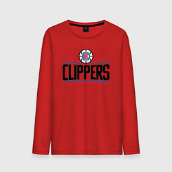Лонгслив хлопковый мужской Los Angeles Clippers 1, цвет: красный
