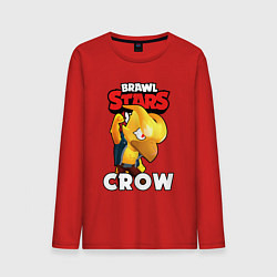 Лонгслив хлопковый мужской BRAWL STARS CROW PHOENIX, цвет: красный