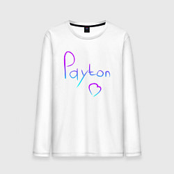 Лонгслив хлопковый мужской PAYTON LOVE, цвет: белый