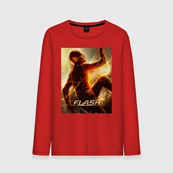 Лонгслив хлопковый мужской The Flash, цвет: красный
