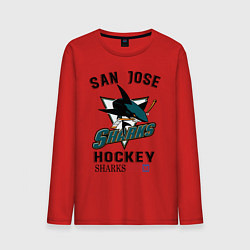 Лонгслив хлопковый мужской SAN JOSE SHARKS, цвет: красный