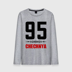Лонгслив хлопковый мужской 95 Chechnya, цвет: меланж