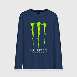 Лонгслив хлопковый мужской MONSTER ENERGY, цвет: тёмно-синий