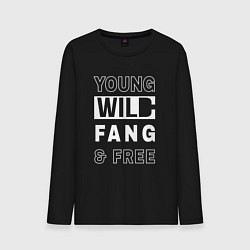 Лонгслив хлопковый мужской Wild Fang, цвет: черный