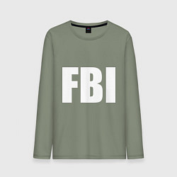 Лонгслив хлопковый мужской FBI, цвет: авокадо