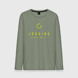 Лонгслив хлопковый мужской Jogging, цвет: авокадо