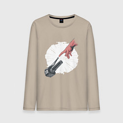 Мужской лонгслив Сотворение Адама - Мотоцикл