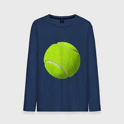 Лонгслив хлопковый мужской Теннис, цвет: тёмно-синий