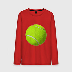 Лонгслив хлопковый мужской Теннис, цвет: красный