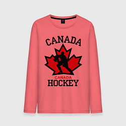 Лонгслив хлопковый мужской Canada Hockey, цвет: коралловый