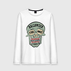 Мужской лонгслив Halloween Skull Retro