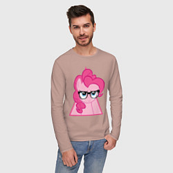 Лонгслив хлопковый мужской Pinky Pie hipster, цвет: пыльно-розовый — фото 2