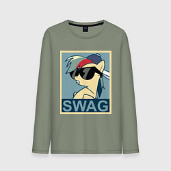 Мужской лонгслив Rainbow Dash swag