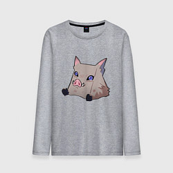 Лонгслив хлопковый мужской Иноске Хашибира, цвет: меланж