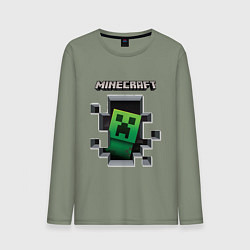 Лонгслив хлопковый мужской Майнкрафт, цвет: авокадо