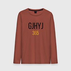 Лонгслив хлопковый мужской Надпись - GJHYJ 365 цвета кирпичный — фото 1