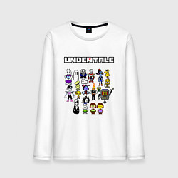 Лонгслив хлопковый мужской UNDERTALE, цвет: белый