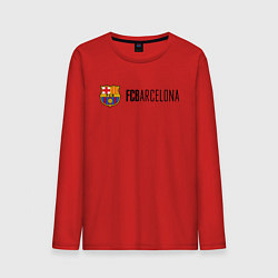 Лонгслив хлопковый мужской Barcelona FC, цвет: красный