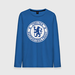 Лонгслив хлопковый мужской Chelsea FC цвета синий — фото 1