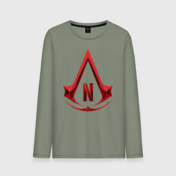 Лонгслив хлопковый мужской Assassins Creed Netflix цвета авокадо — фото 1