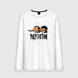 Лонгслив хлопковый мужской Pulp fiction, цвет: белый