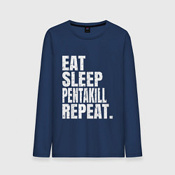 Мужской лонгслив EAT SLEEP PENTAKILL REPEAT