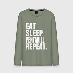 Мужской лонгслив EAT SLEEP PENTAKILL REPEAT