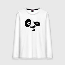 Лонгслив хлопковый мужской Панда цвета белый — фото 1