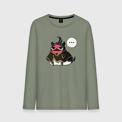 Лонгслив хлопковый мужской Nero bird, цвет: авокадо