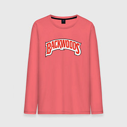 Лонгслив хлопковый мужской BACKWOODS, цвет: коралловый