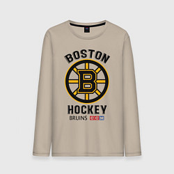 Лонгслив хлопковый мужской BOSTON BRUINS NHL, цвет: миндальный