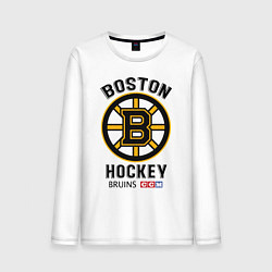 Лонгслив хлопковый мужской BOSTON BRUINS NHL, цвет: белый