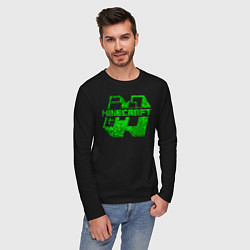 Лонгслив хлопковый мужской Minecraft, цвет: черный — фото 2