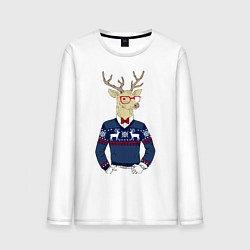 Мужской лонгслив Hipster Deer