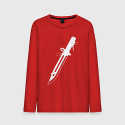 Лонгслив хлопковый мужской Bayonet Knife CSGO Gaming, цвет: красный