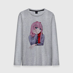 Лонгслив хлопковый мужской Zero Two, цвет: меланж