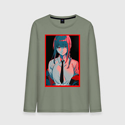 Мужской лонгслив Макима человек бензопила Red