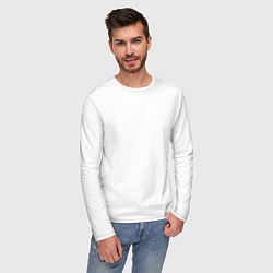 Лонгслив хлопковый мужской Death Shirt, цвет: белый — фото 2