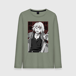 Лонгслив хлопковый мужской Джузо Сузуя, цвет: авокадо