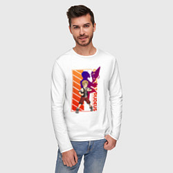 Лонгслив хлопковый мужской Greyrat Rudeus, цвет: белый — фото 2