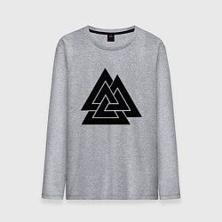 Лонгслив хлопковый мужской Валькнут Valknut Z, цвет: меланж